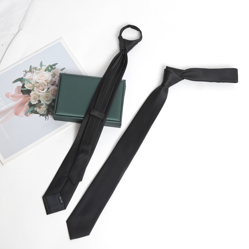 Skinny Tie Men - Corbata con cremallera de colores negros,