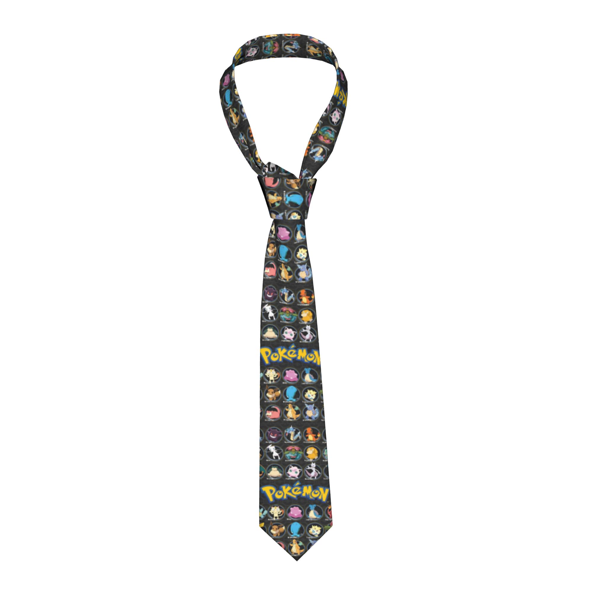 Skinny Tie Men - Corbatas con personajes de Pokémon de