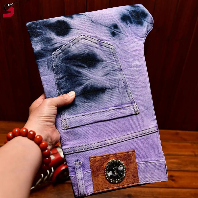 Jeans Retro Morados Tie Dye de - Skinny Tie Men reseña y precio
