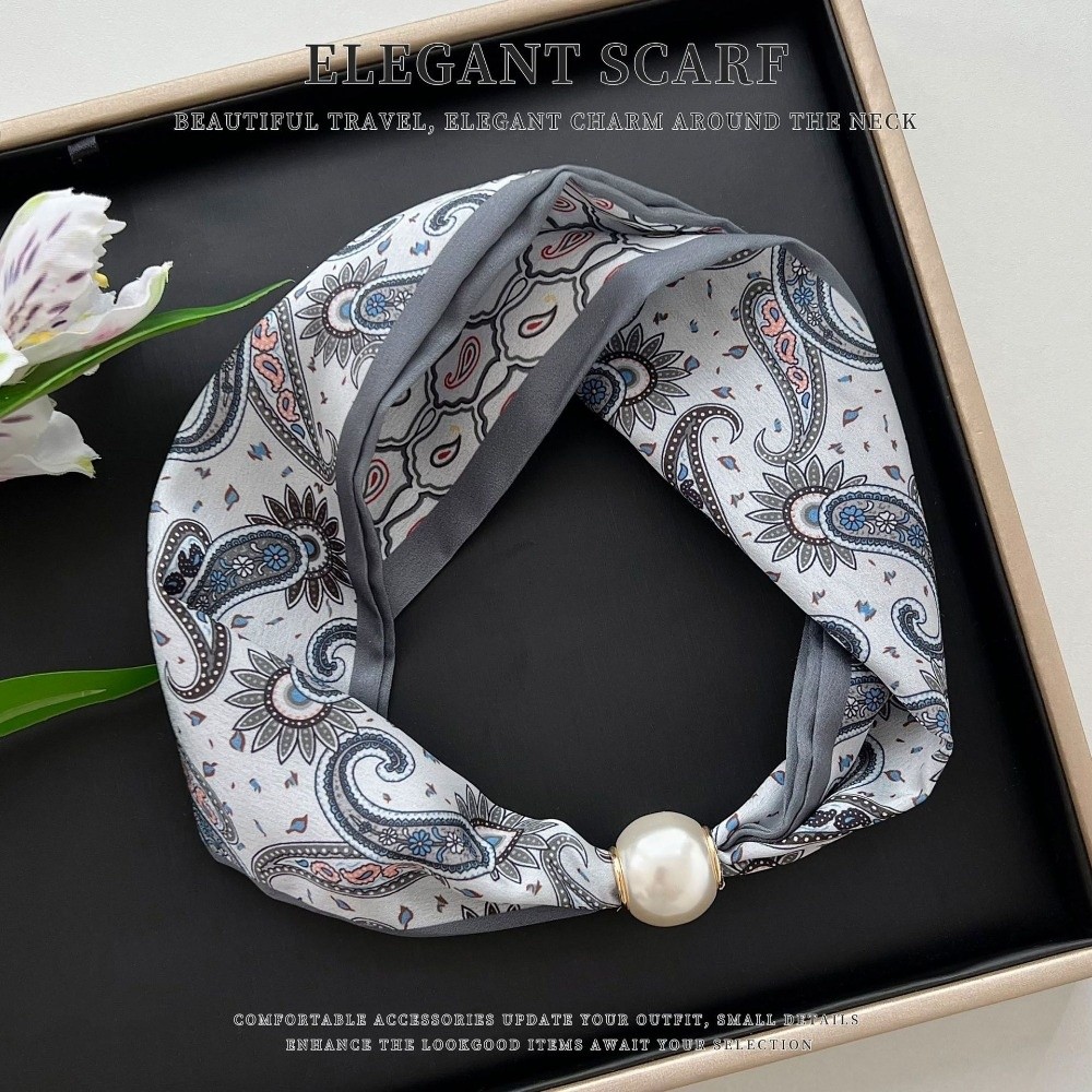Elegante Pañuelo de Seda con C - Ascot Neck Scarf reseña y precio