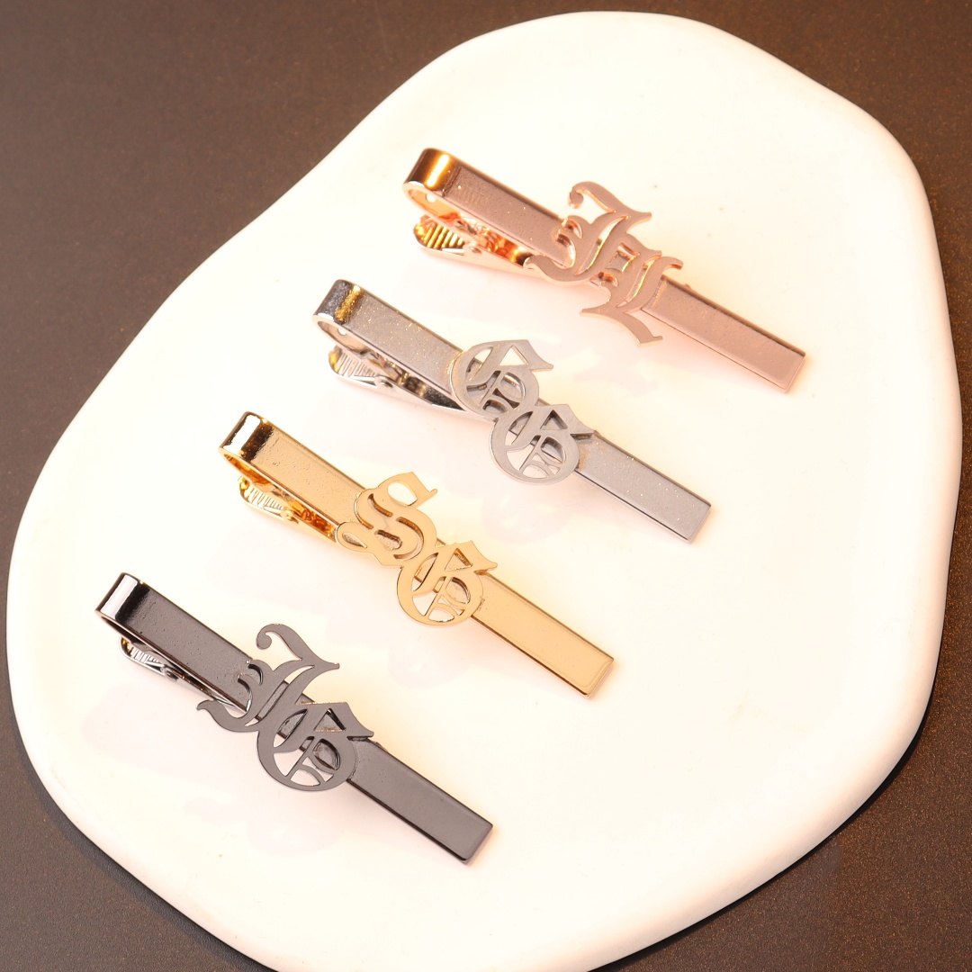 Clip de corbata con iniciales  - Tie Clip Silver reseña y precio