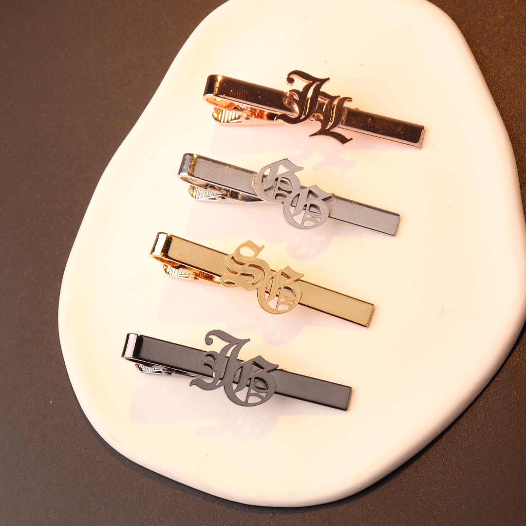 Clip de corbata con iniciales  - Tie Clip Silver reseña y precio